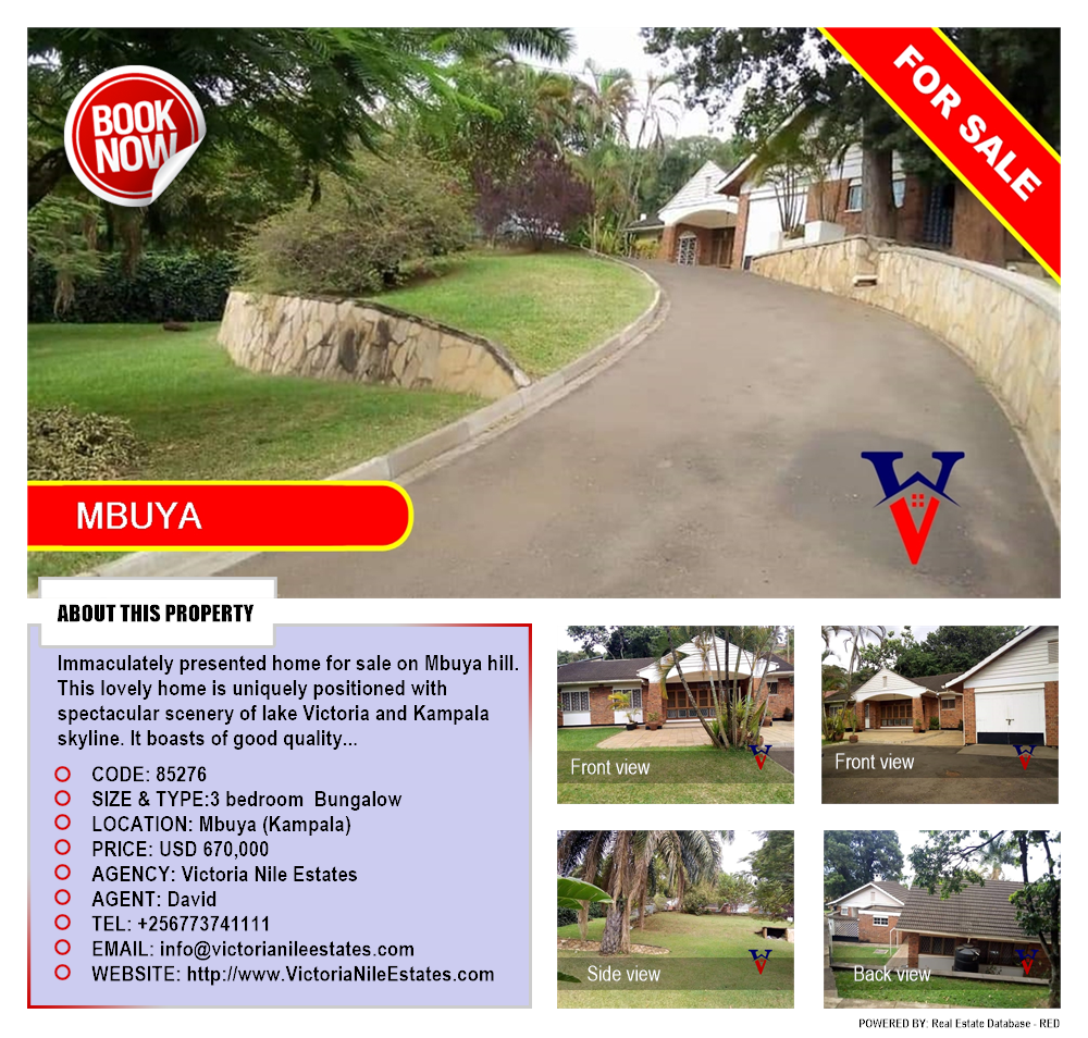 3 bedroom Bungalow  for sale in Mbuya Kampala Uganda, code: 85276