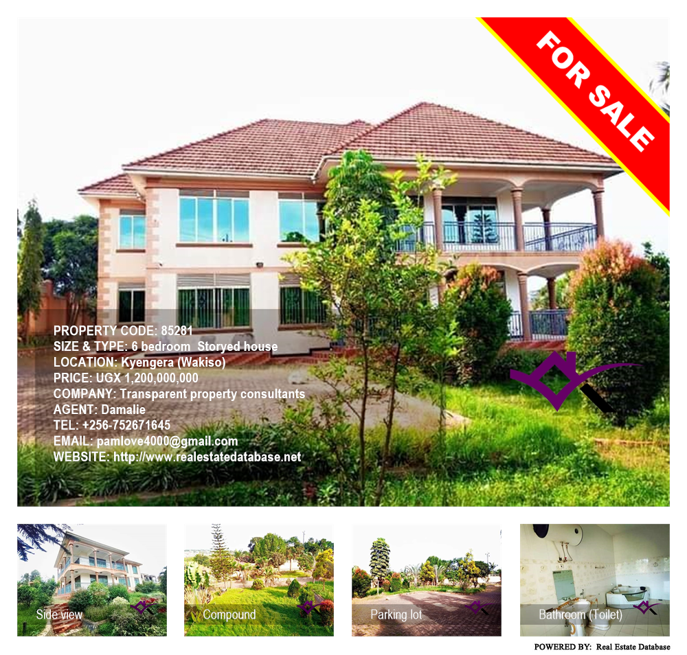 6 bedroom Storeyed house  for sale in Kyengela Wakiso Uganda, code: 85281