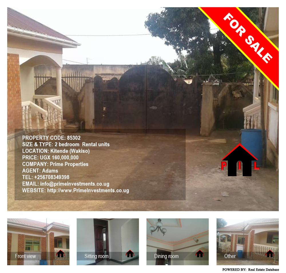 2 bedroom Rental units  for sale in Kitende Wakiso Uganda, code: 85302