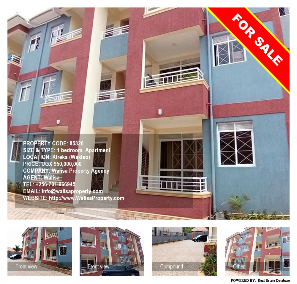 1 bedroom Apartment  for sale in Kireka Wakiso Uganda, code: 85326