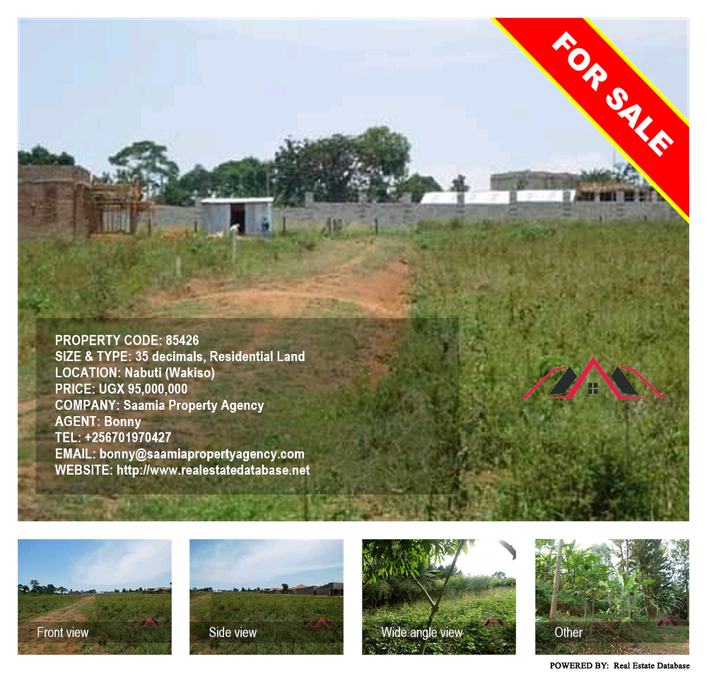 Residential Land  for sale in Nabuuti Wakiso Uganda, code: 85426
