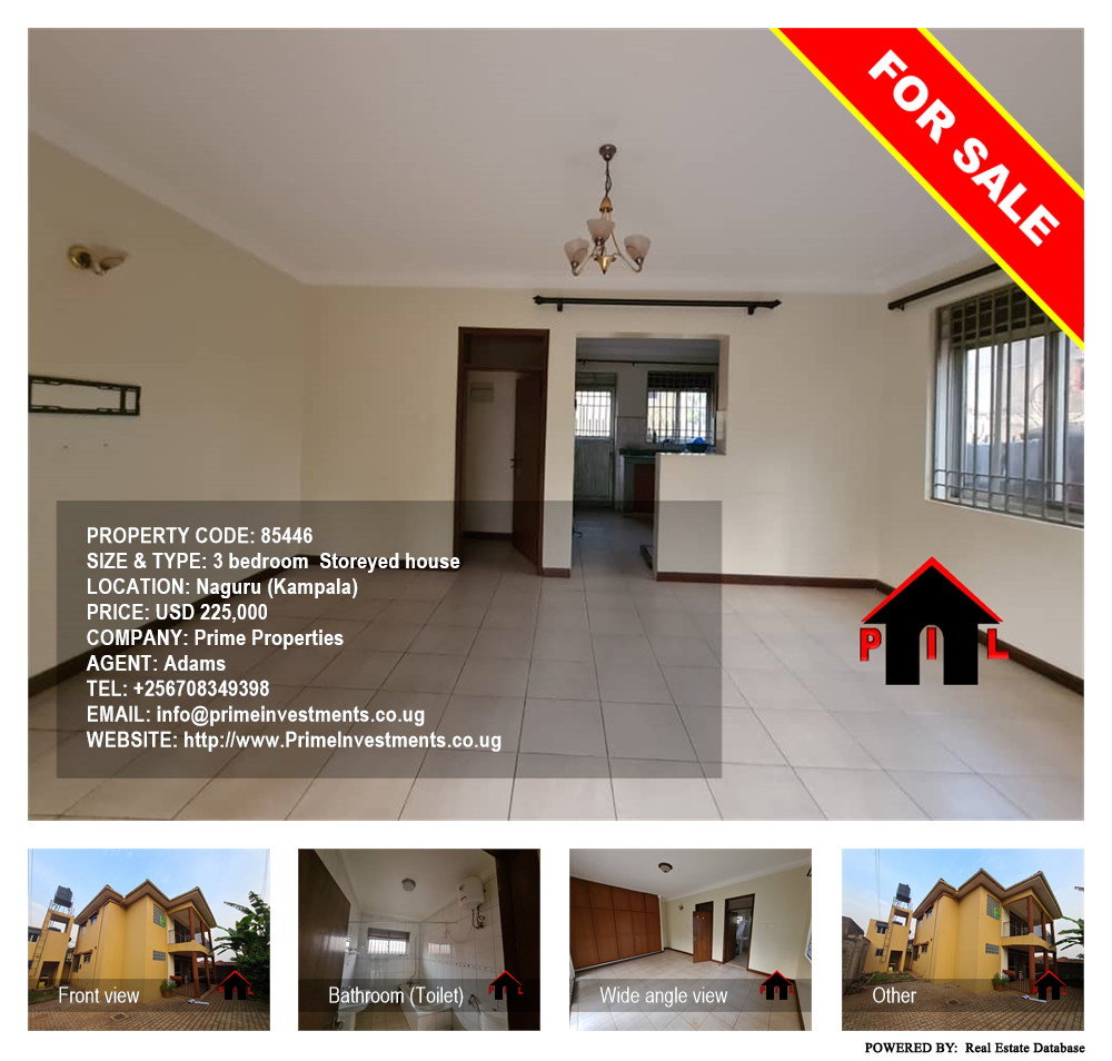 3 bedroom Storeyed house  for sale in Naguru Kampala Uganda, code: 85446