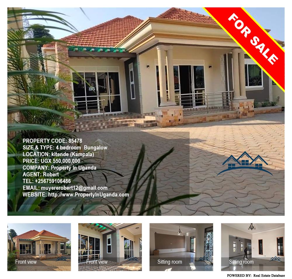 4 bedroom Bungalow  for sale in Kitende Kampala Uganda, code: 85478