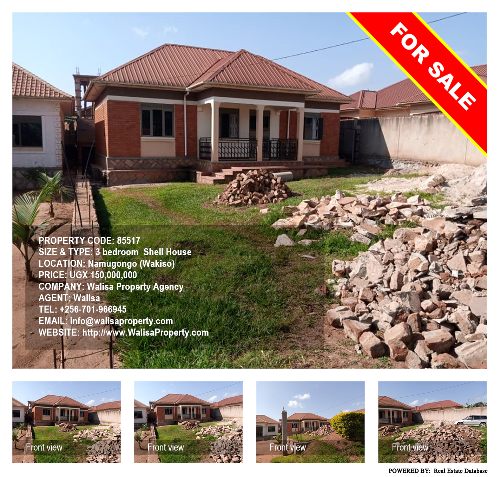 3 bedroom Shell House  for sale in Namugongo Wakiso Uganda, code: 85517