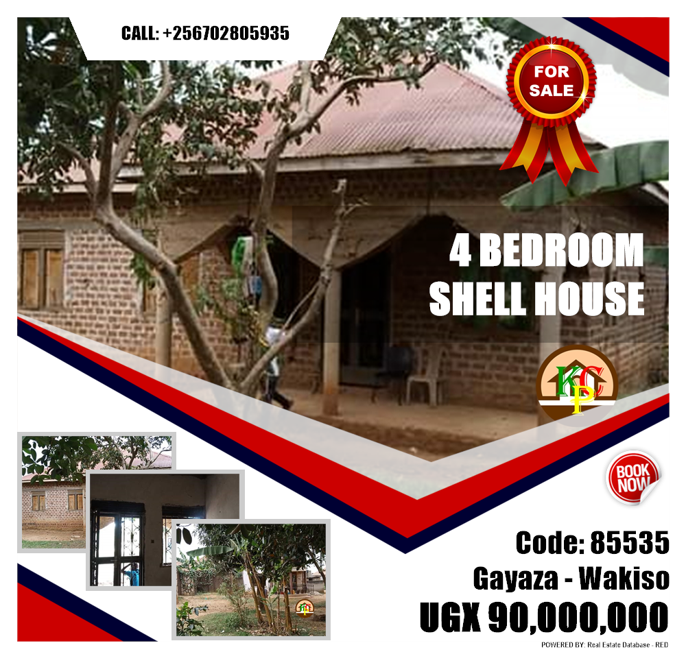 4 bedroom Shell House  for sale in Gayaza Wakiso Uganda, code: 85535