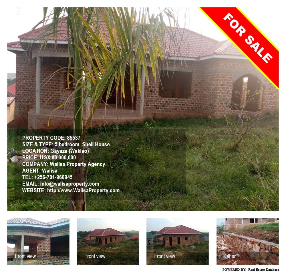 5 bedroom Shell House  for sale in Gayaza Wakiso Uganda, code: 85537