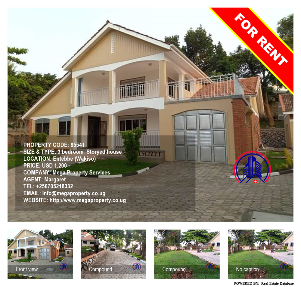 3 bedroom Storeyed house  for rent in Entebbe Wakiso Uganda, code: 85541