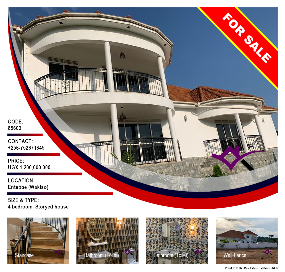 4 bedroom Storeyed house  for sale in Entebbe Wakiso Uganda, code: 85603