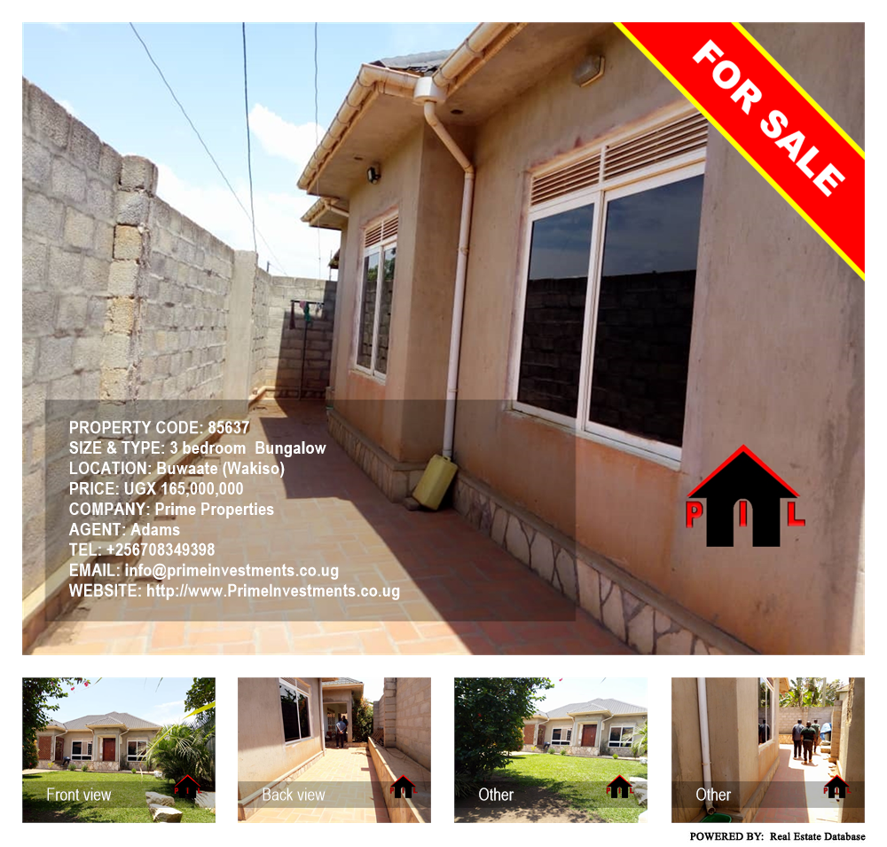 3 bedroom Bungalow  for sale in Buwaate Wakiso Uganda, code: 85637