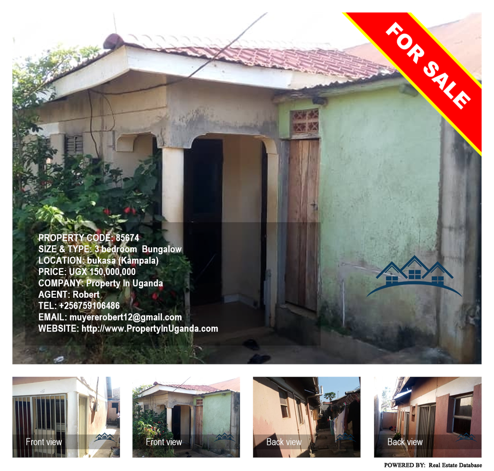 3 bedroom Bungalow  for sale in Bukasa Kampala Uganda, code: 85674