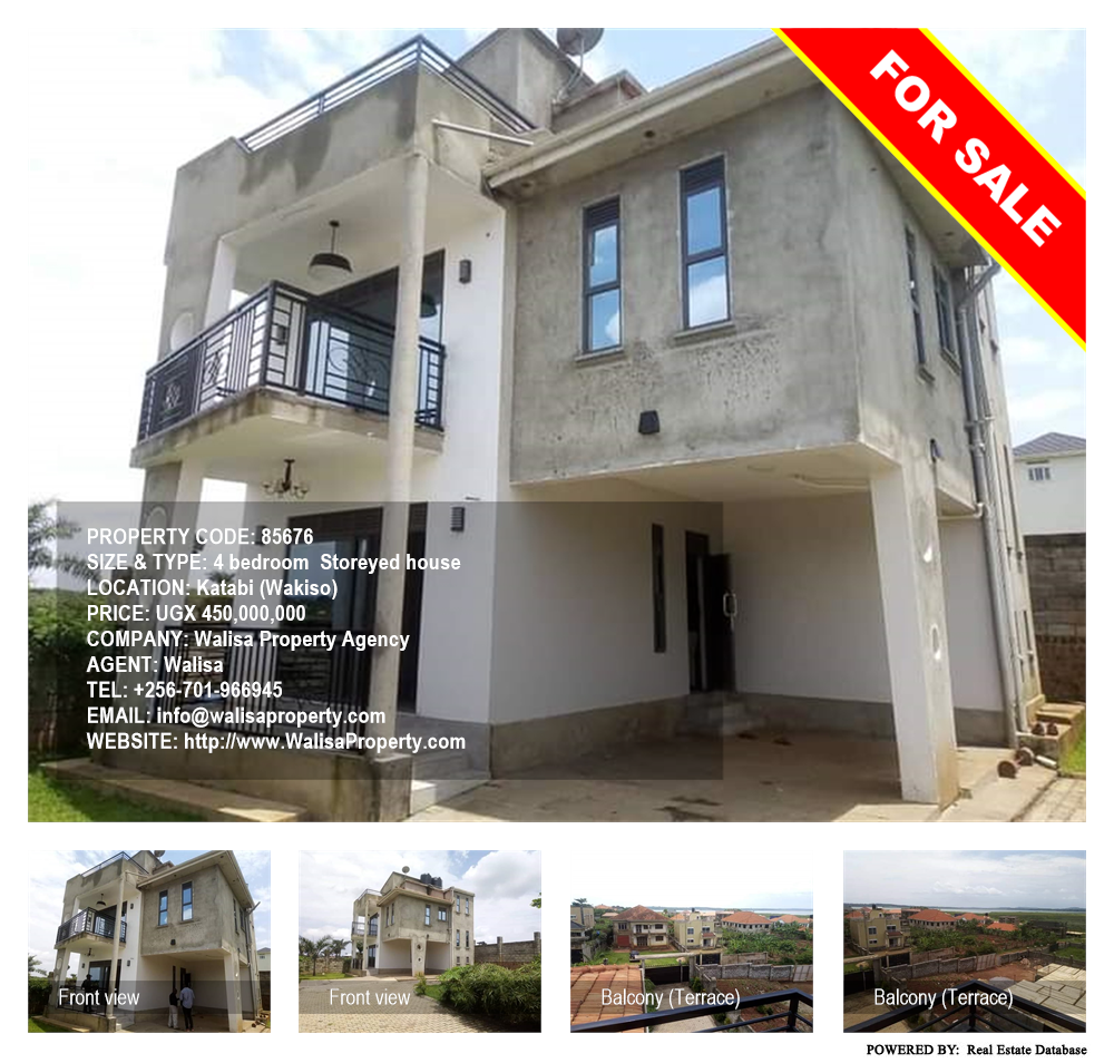 4 bedroom Storeyed house  for sale in Katabi Wakiso Uganda, code: 85676