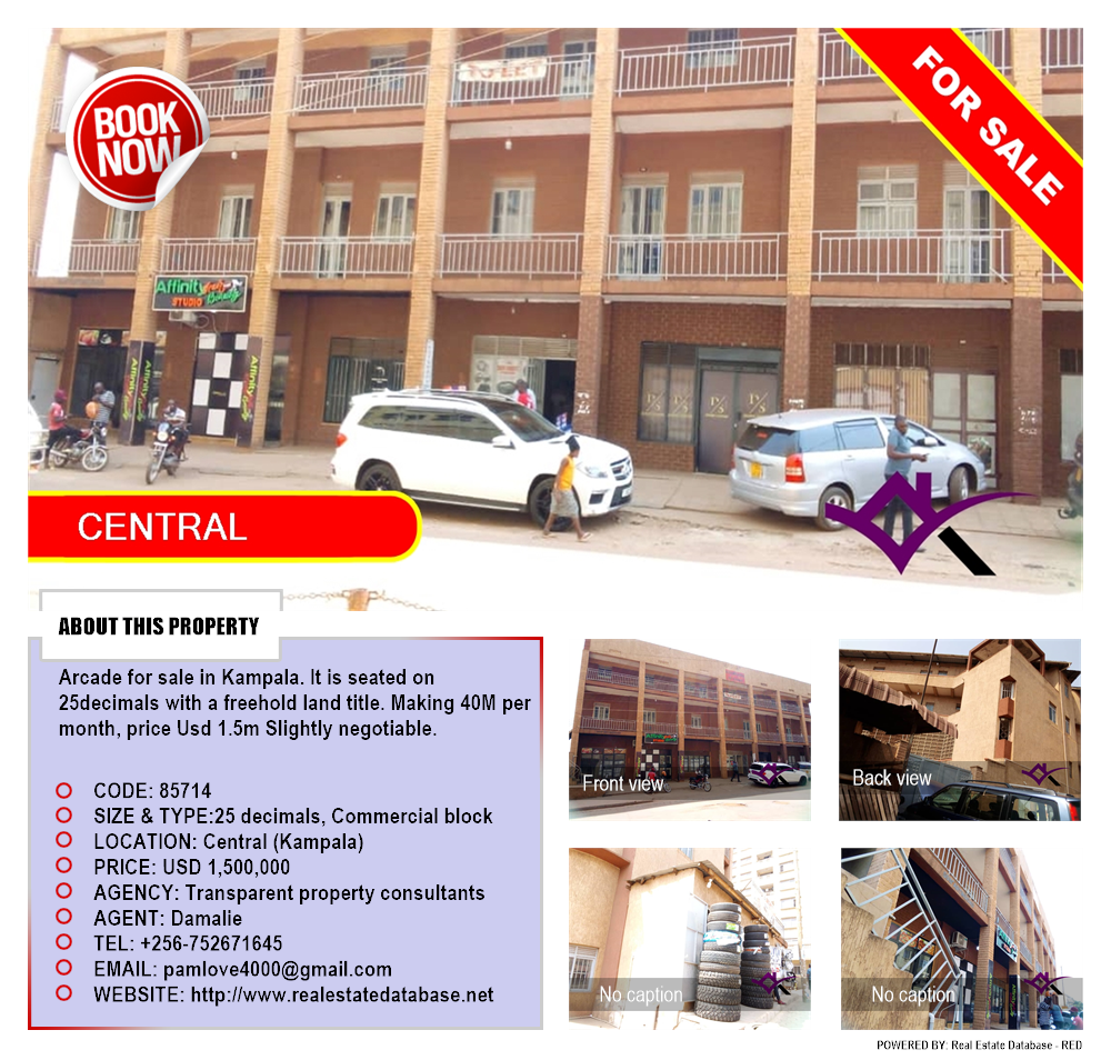 Commercial block  for sale in Central Kampala Uganda, code: 85714