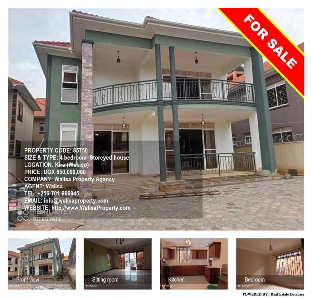 4 bedroom Storeyed house  for sale in Kira Wakiso Uganda, code: 85750