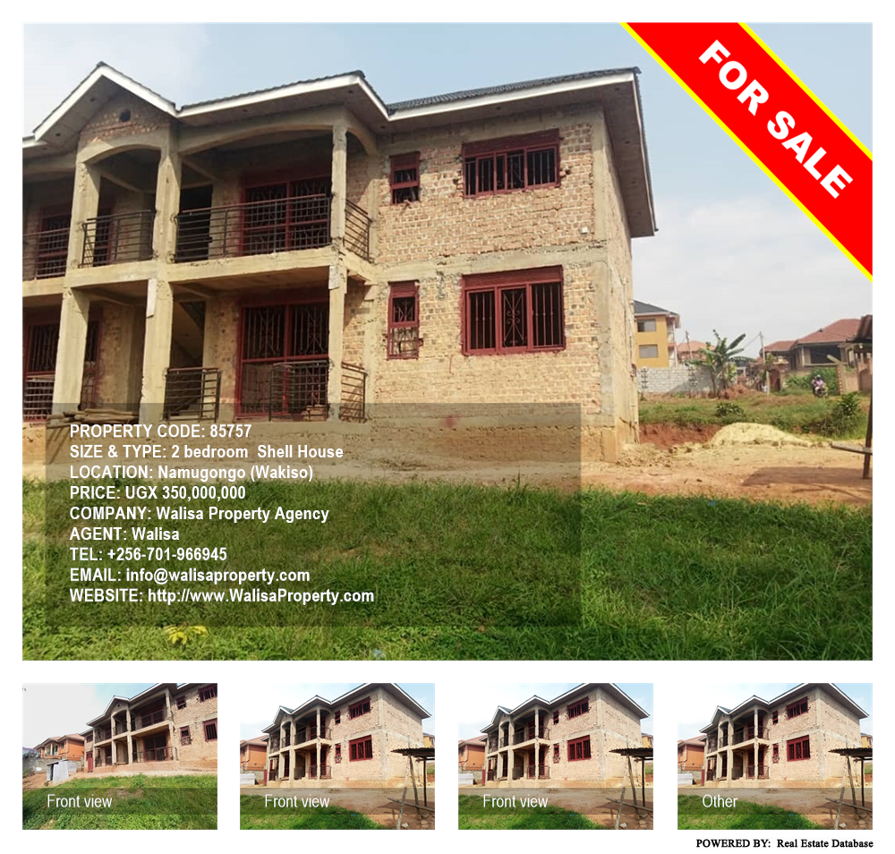 2 bedroom Shell House  for sale in Namugongo Wakiso Uganda, code: 85757