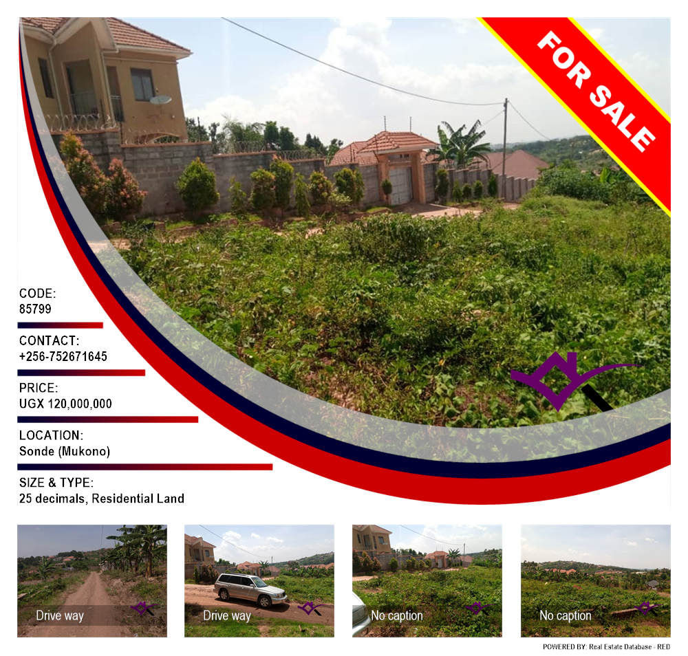 Residential Land  for sale in Sonde Mukono Uganda, code: 85799
