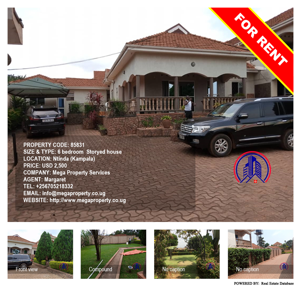 6 bedroom Storeyed house  for rent in Ntinda Kampala Uganda, code: 85831