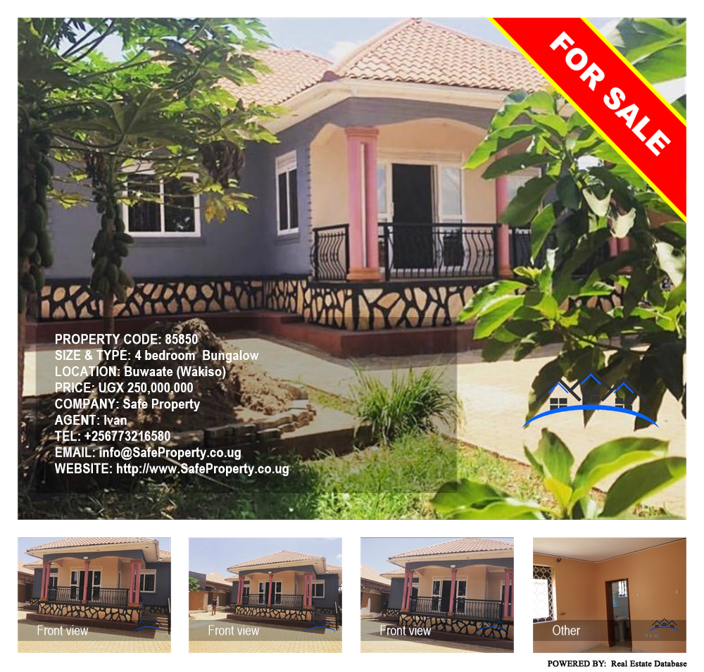 4 bedroom Bungalow  for sale in Buwaate Wakiso Uganda, code: 85850