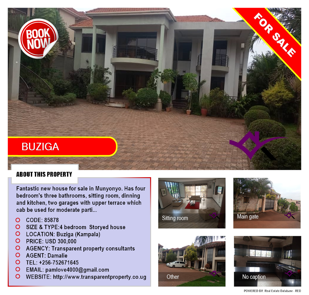 4 bedroom Storeyed house  for sale in Buziga Kampala Uganda, code: 85878