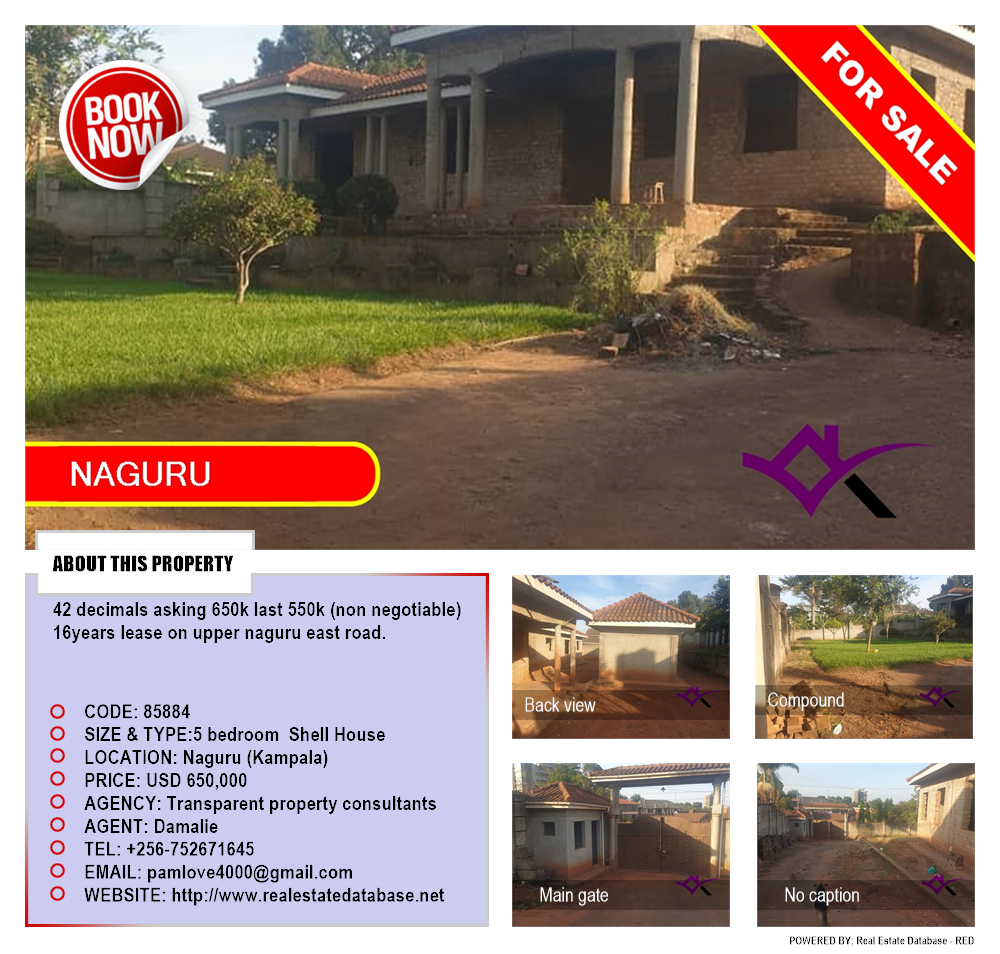 5 bedroom Shell House  for sale in Naguru Kampala Uganda, code: 85884