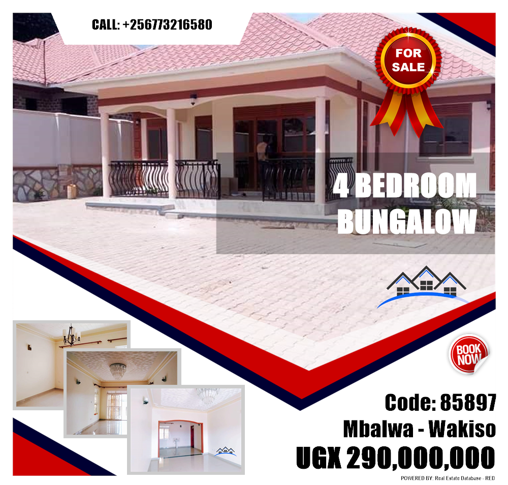 4 bedroom Bungalow  for sale in Mbalwa Wakiso Uganda, code: 85897