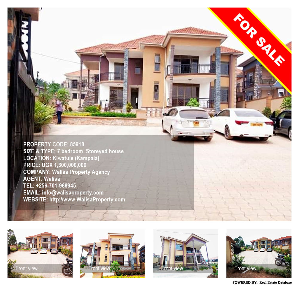 7 bedroom Storeyed house  for sale in Kiwaatule Kampala Uganda, code: 85918