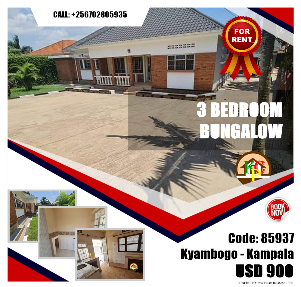 3 bedroom Bungalow  for rent in Kyambogo Kampala Uganda, code: 85937