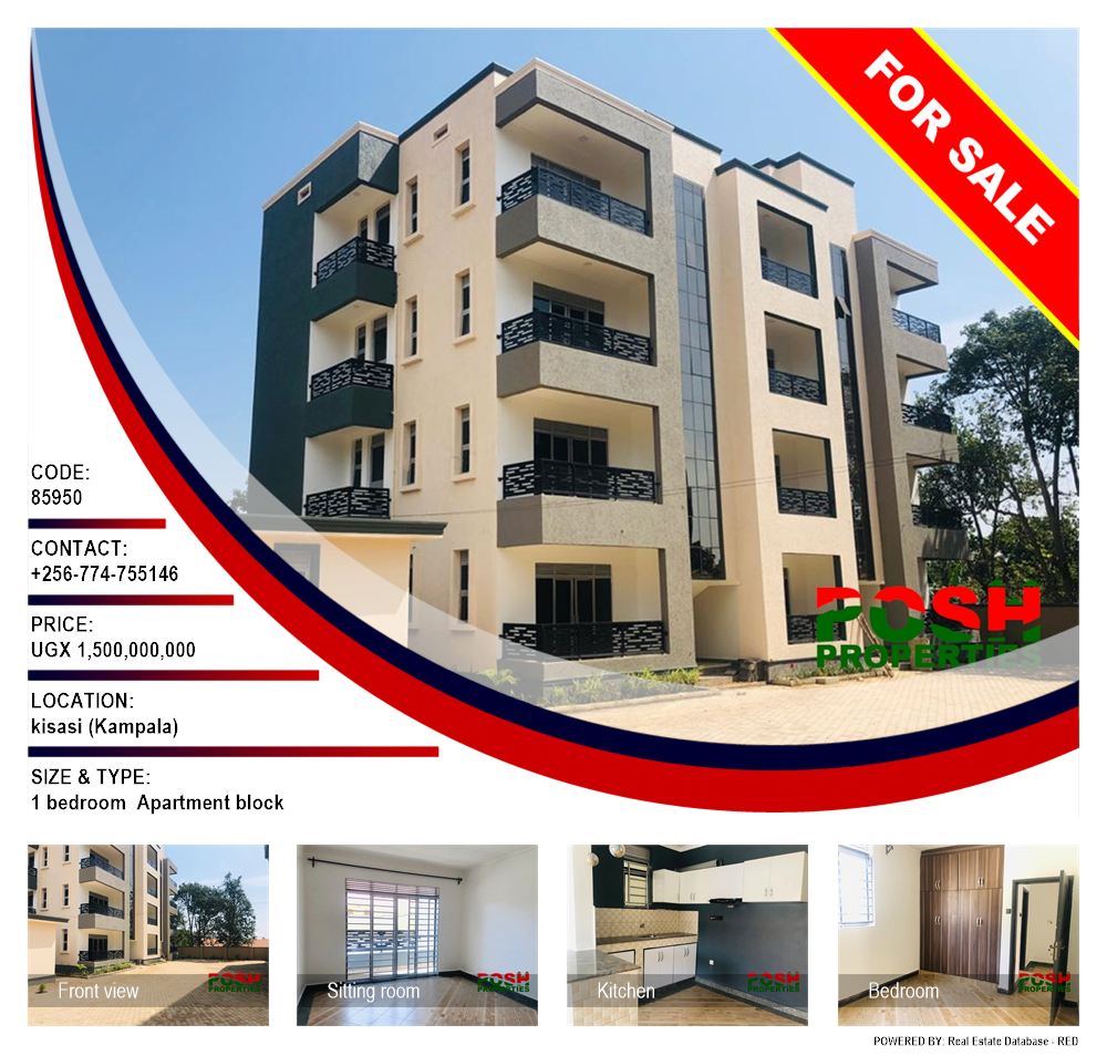 1 bedroom Apartment block  for sale in Kisaasi Kampala Uganda, code: 85950