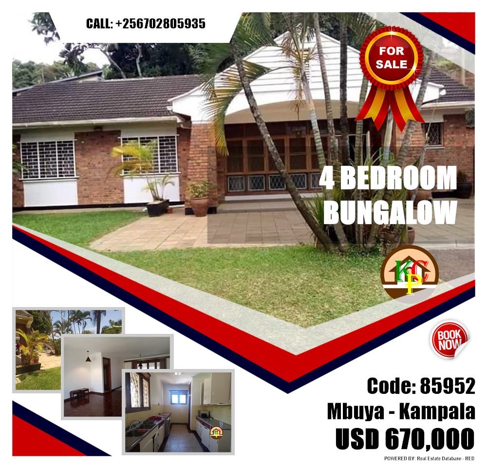 4 bedroom Bungalow  for sale in Mbuya Kampala Uganda, code: 85952