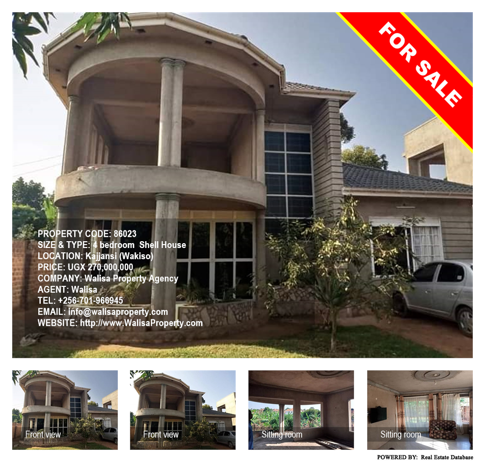 4 bedroom Shell House  for sale in Kajjansi Wakiso Uganda, code: 86023