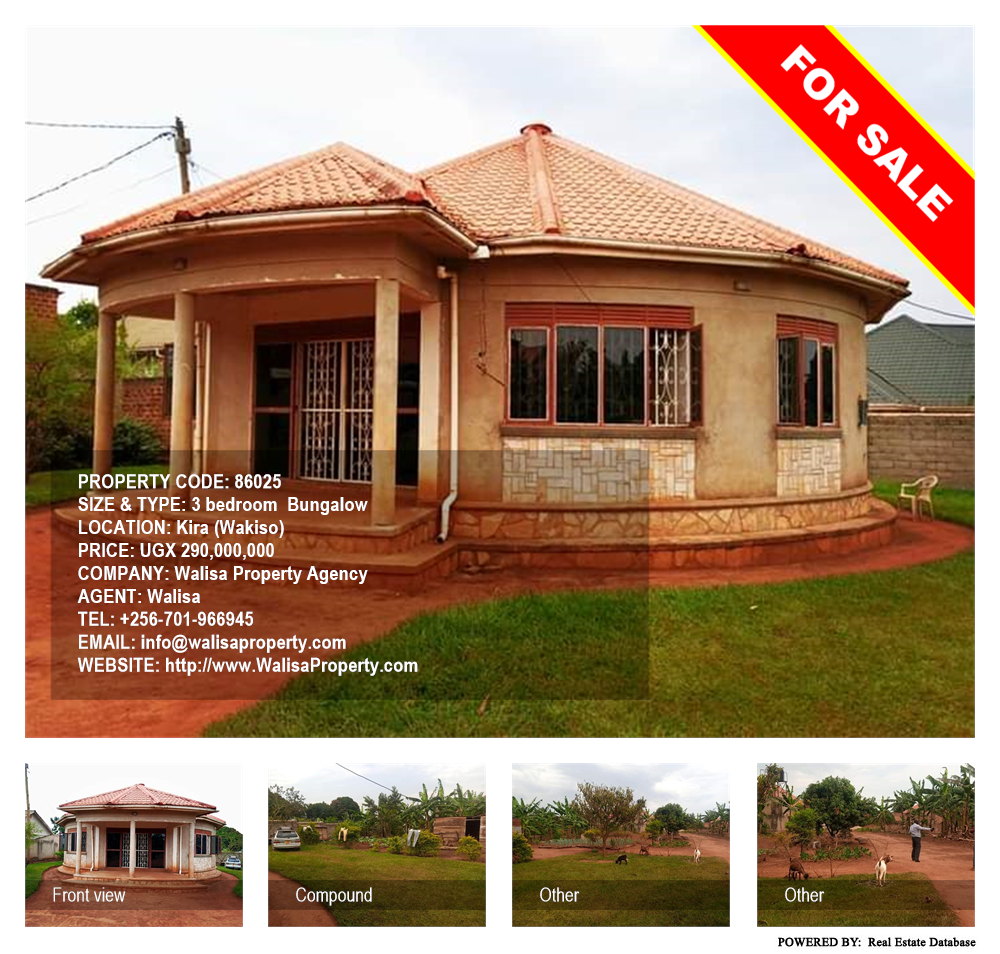 3 bedroom Bungalow  for sale in Kira Wakiso Uganda, code: 86025