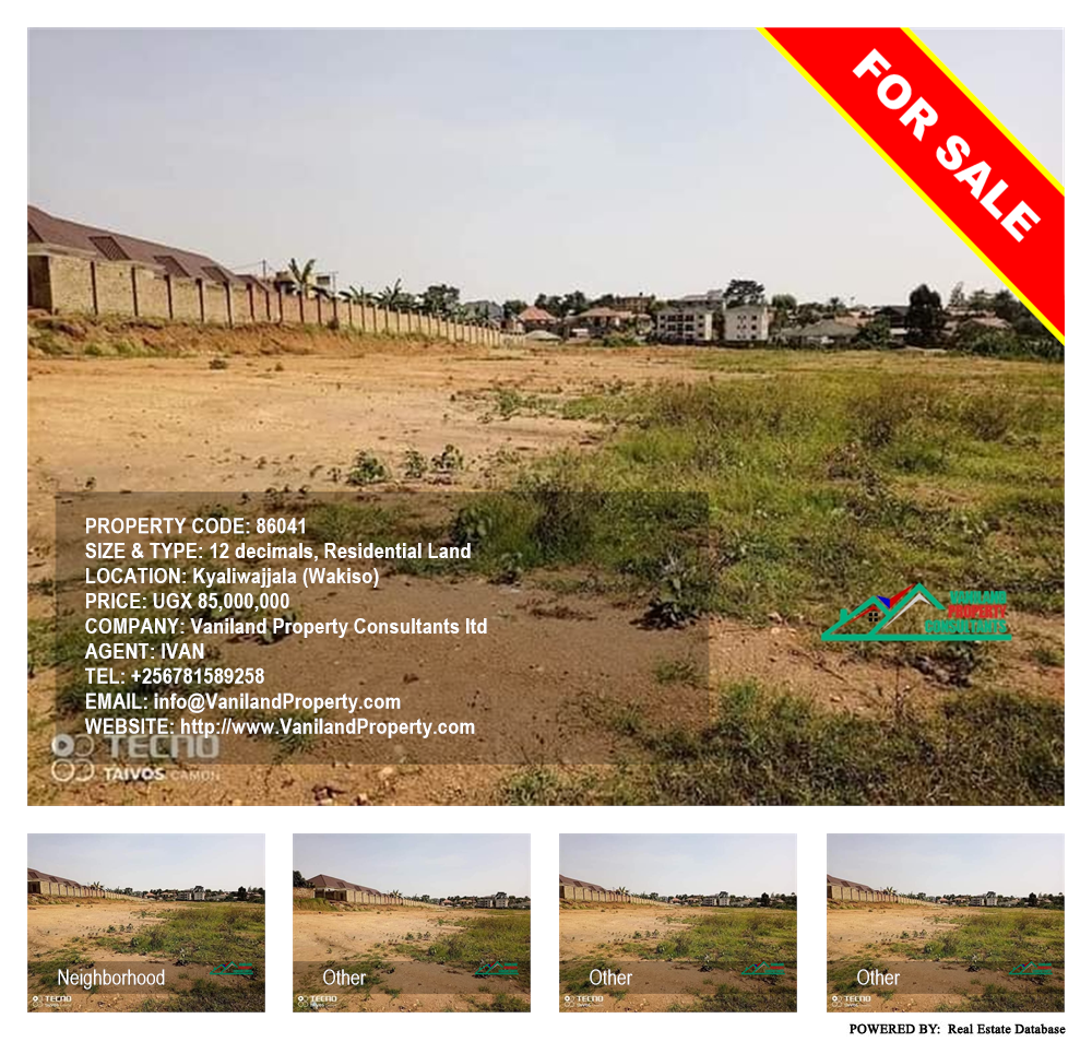 Residential Land  for sale in Kyaliwajjala Wakiso Uganda, code: 86041