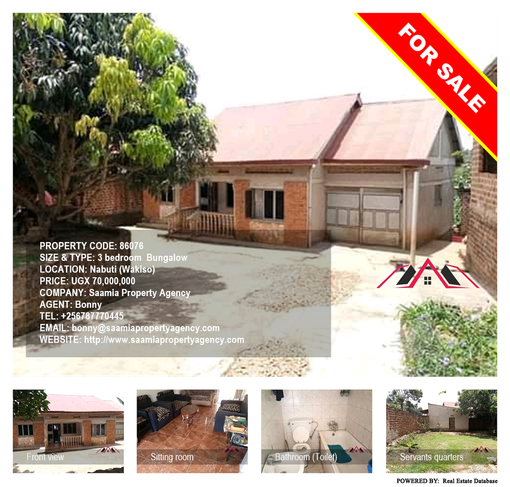 3 bedroom Bungalow  for sale in Nabuuti Wakiso Uganda, code: 86076