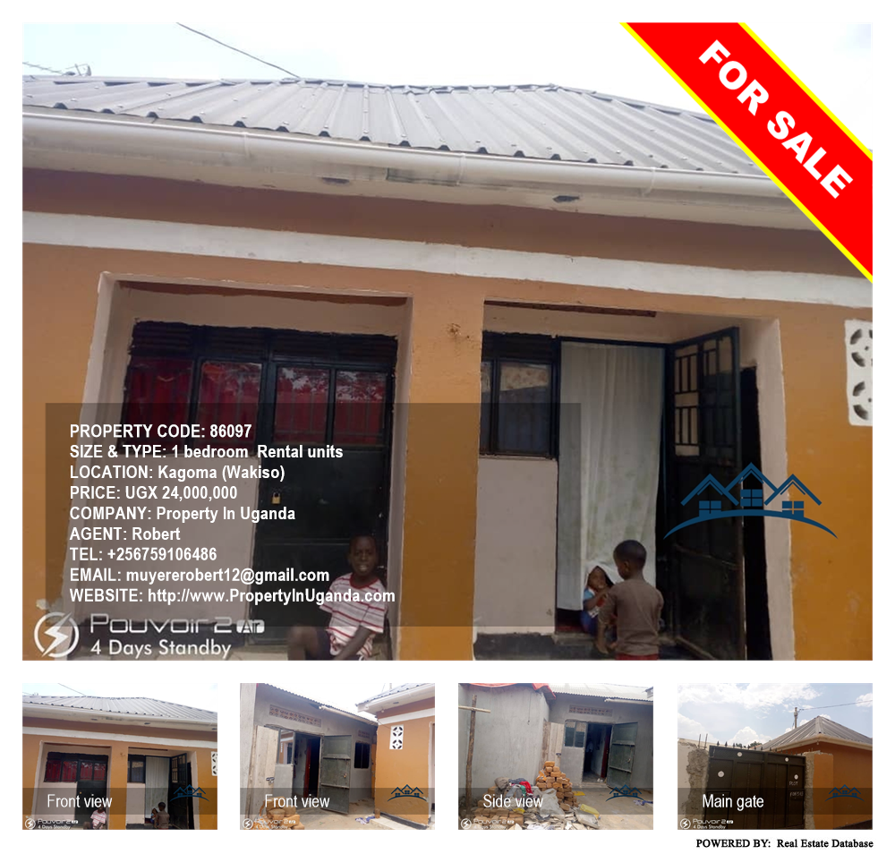 1 bedroom Rental units  for sale in Kagoma Wakiso Uganda, code: 86097