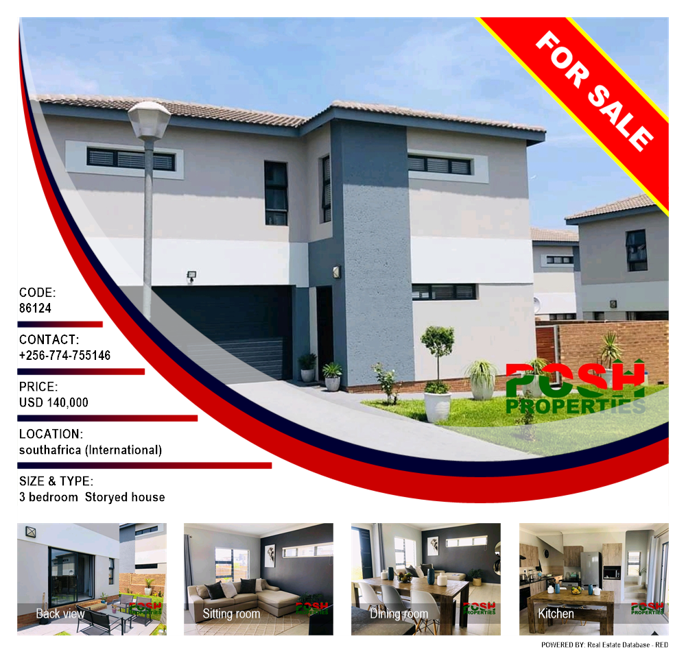 3 bedroom Storeyed house  for sale in Southafrica International Uganda, code: 86124