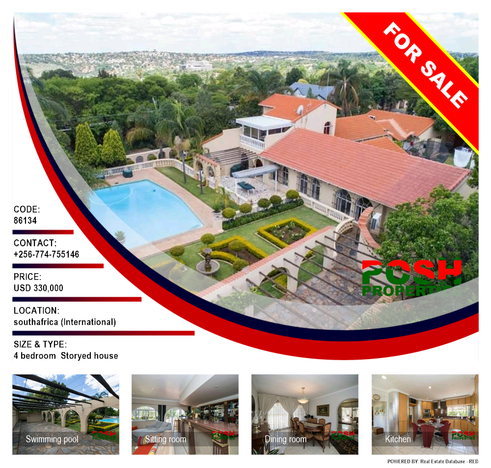 4 bedroom Storeyed house  for sale in SouthAfrica International Uganda, code: 86134