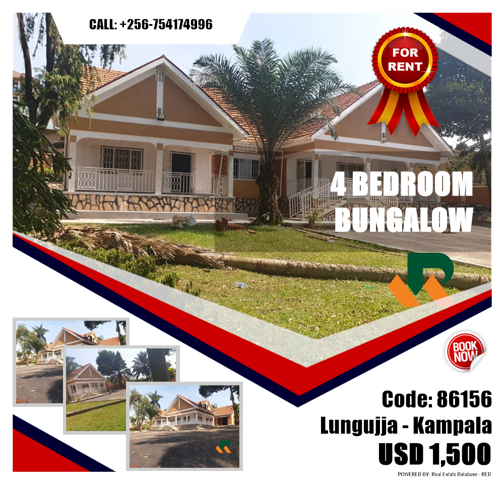 4 bedroom Bungalow  for rent in Lungujja Kampala Uganda, code: 86156