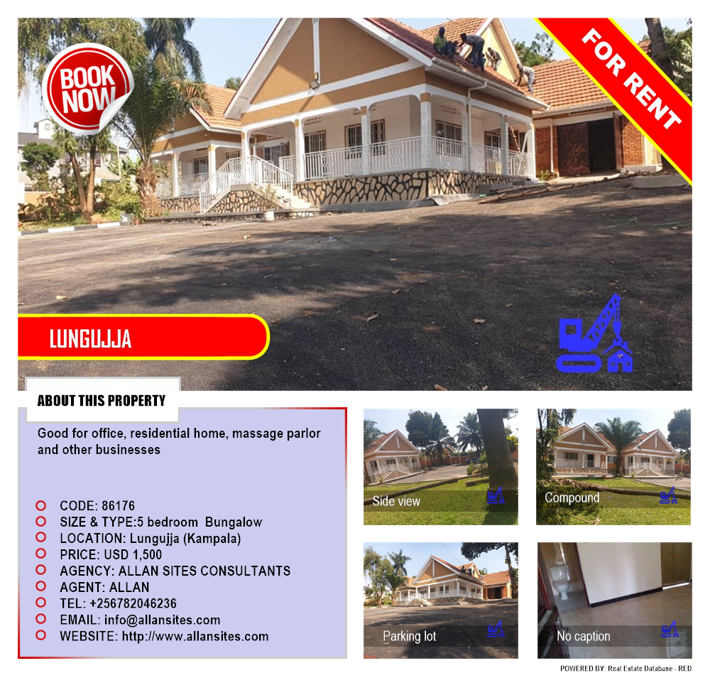 5 bedroom Bungalow  for rent in Lungujja Kampala Uganda, code: 86176