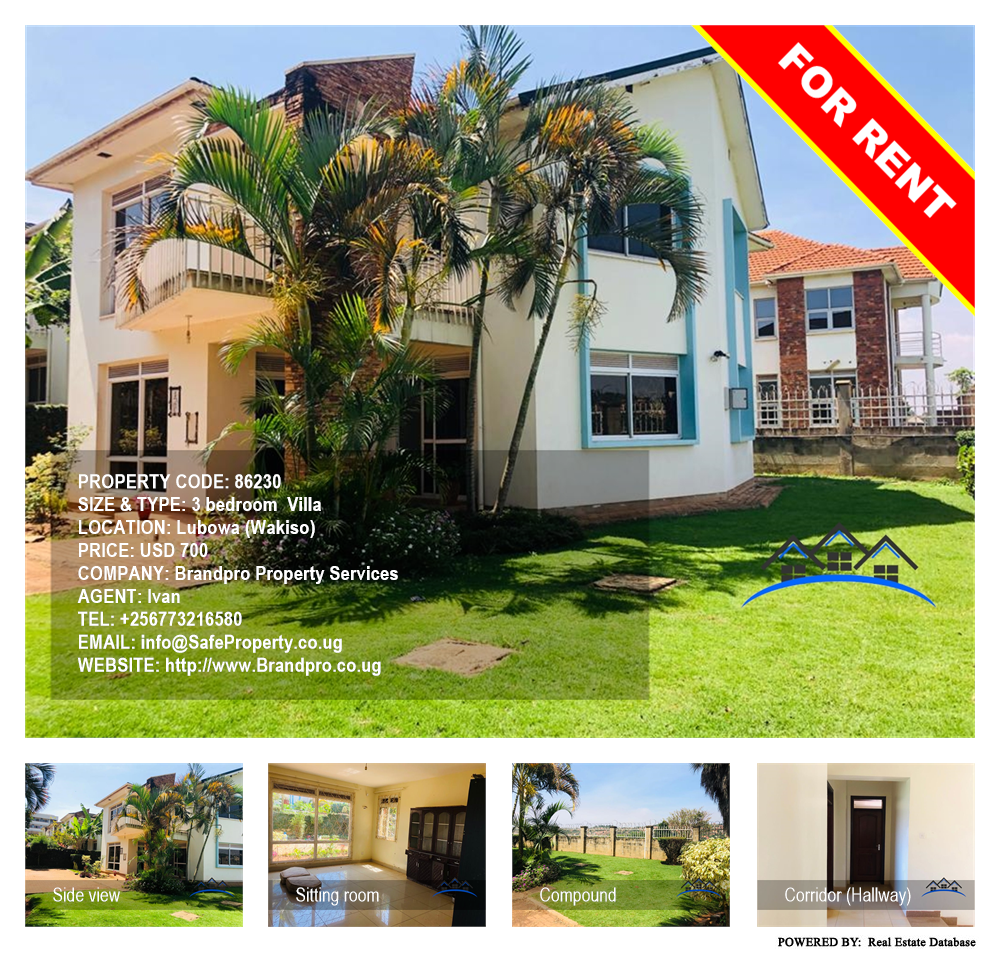 3 bedroom Villa  for rent in Lubowa Wakiso Uganda, code: 86230