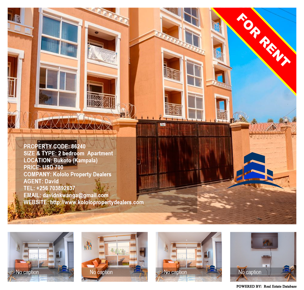 2 bedroom Apartment  for rent in Bukoto Kampala Uganda, code: 86240