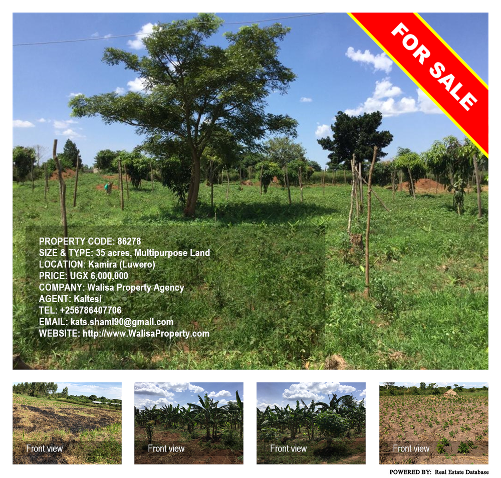 Multipurpose Land  for sale in Kamila Luweero Uganda, code: 86278