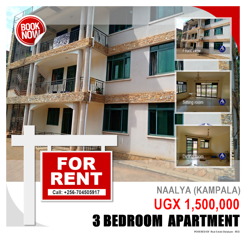 3 bedroom Apartment  for rent in Naalya Kampala Uganda, code: 86303