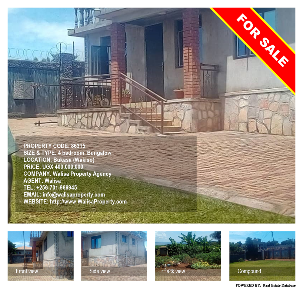 4 bedroom Bungalow  for sale in Bukasa Wakiso Uganda, code: 86315