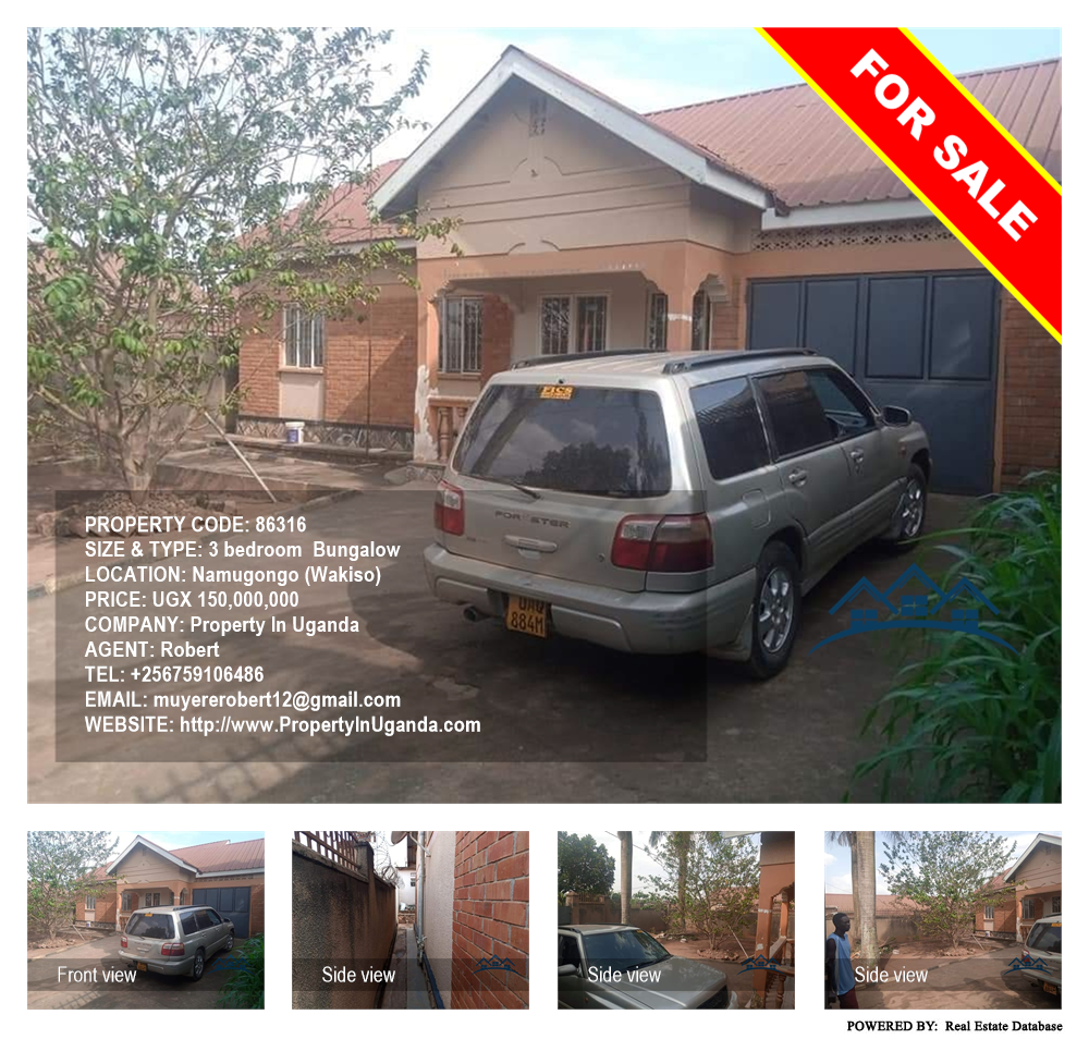 3 bedroom Bungalow  for sale in Namugongo Wakiso Uganda, code: 86316