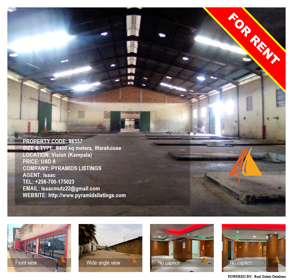 Warehouse  for rent in Vision Kampala Uganda, code: 86357