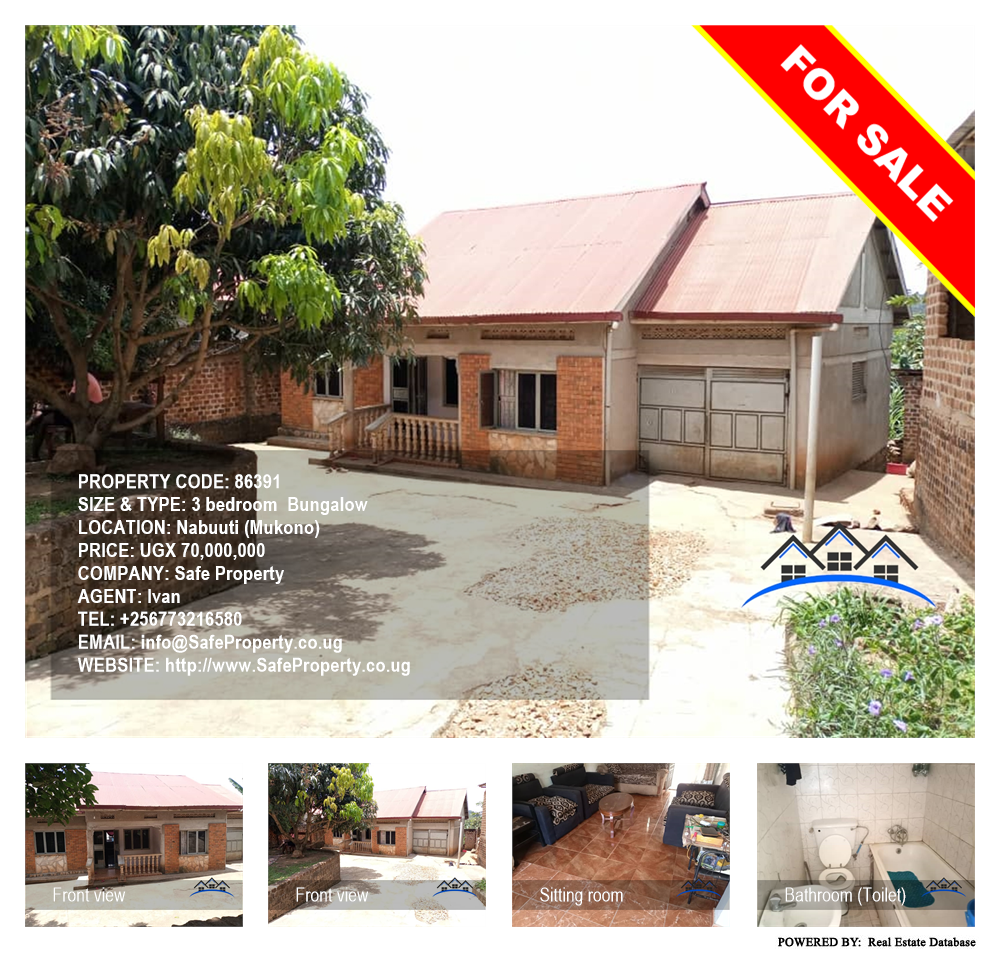 3 bedroom Bungalow  for sale in Nabuuti Mukono Uganda, code: 86391