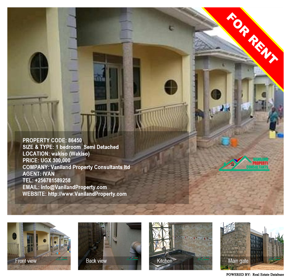 1 bedroom Semi Detached  for rent in Wakisotowncenter Wakiso Uganda, code: 86450
