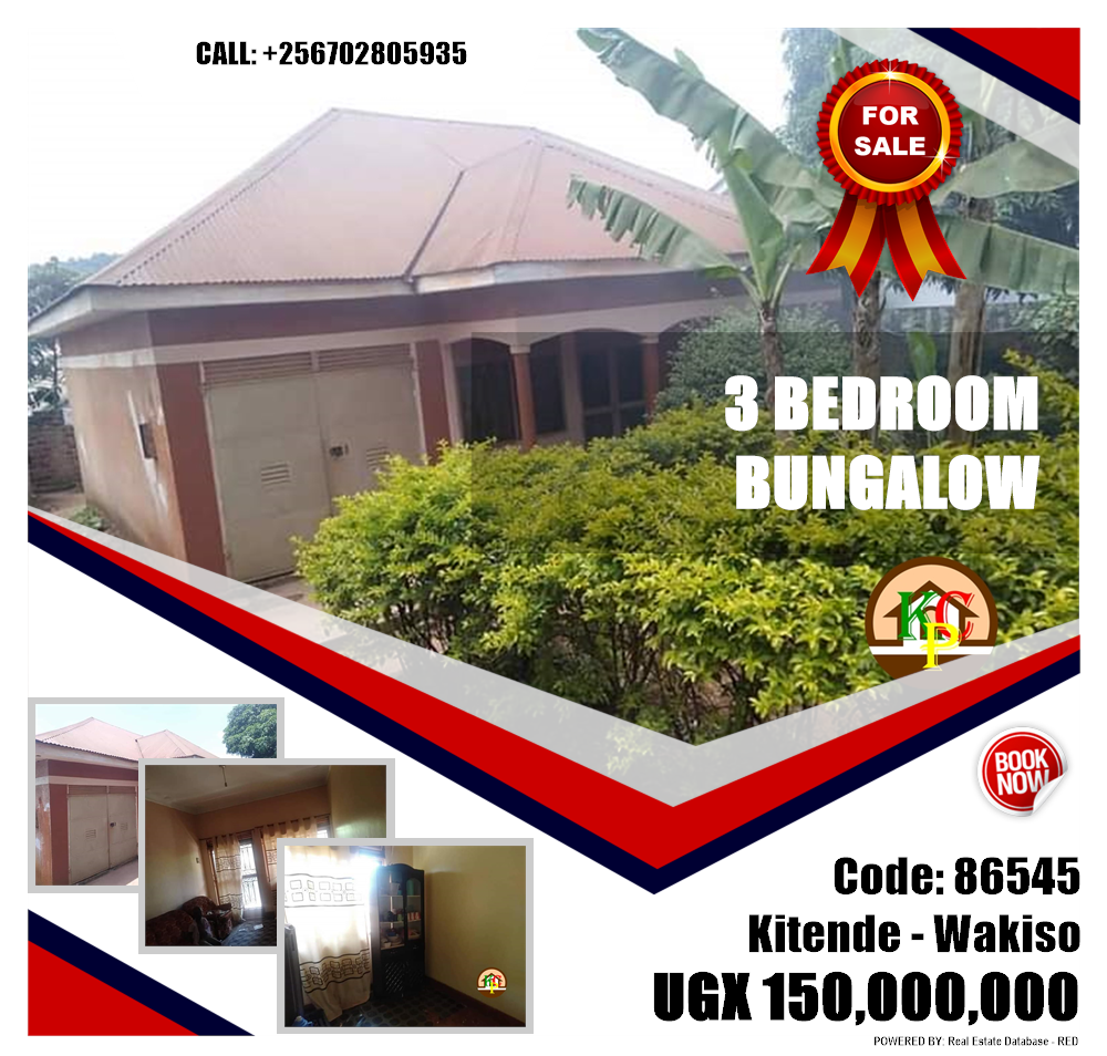 3 bedroom Bungalow  for sale in Kitende Wakiso Uganda, code: 86545
