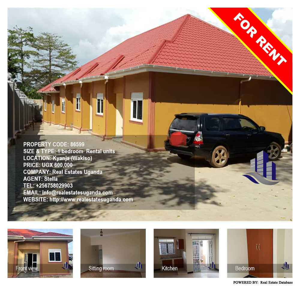1 bedroom Semi Detached  for rent in Kyanja Wakiso Uganda, code: 86599