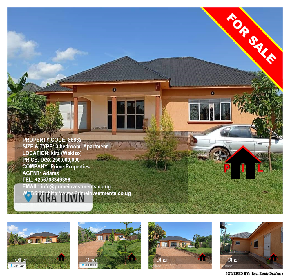 3 bedroom Apartment  for sale in Kira Wakiso Uganda, code: 86632