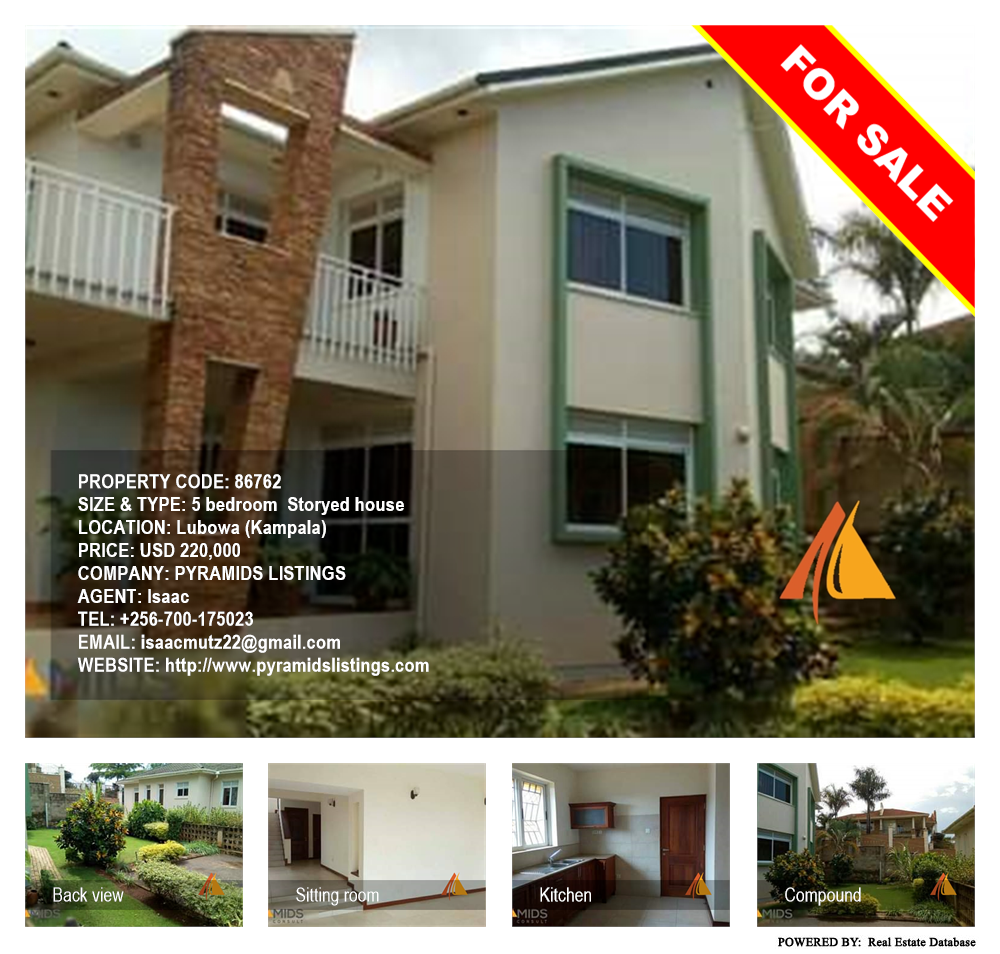 5 bedroom Storeyed house  for sale in Lubowa Kampala Uganda, code: 86762